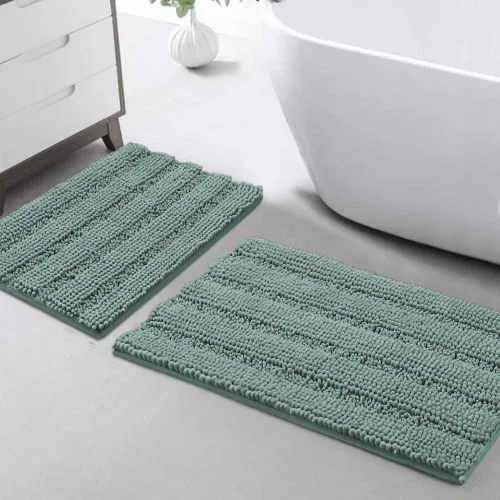 Vista 14 de Turquoize Alfombra de baño de chenilla de lujo para baño, extra absorbente, alfombra de ducha de microfibra antideslizante para baño, alfombra Aqua