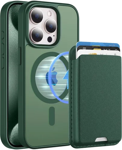 Vista 21 de Funda magnética para iPhone 12 Pro Max, cartera magnética desmontable con soporte para tarjetas, [compatible con MagSafe] grado militar, a prueba