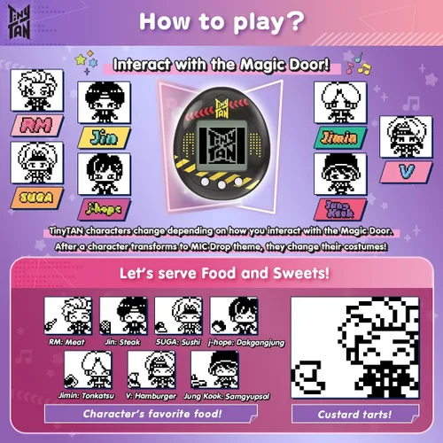 Vista 5 de Tamagotchi Nano x BTS TinyTAN Hugmy Tamagotchi J-Hope ver. Figura de vinilo (88872)