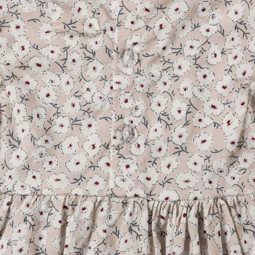Vista 4 de Ropa de una pieza de verano para bebé niña, sin mangas, de algodón, lino, mameluco con diadema Albaricoque
