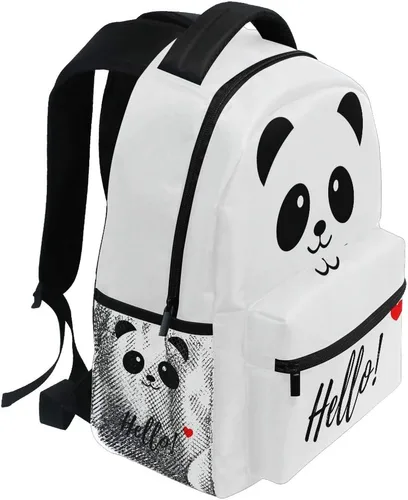 Vista 37 de ATTX Linda mochila con diseño de panda para niños y niñas, Panda-h, Ciclismo