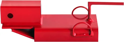 Vista 4 de Accesorio de enganche de remolque para montacargas, adaptador de remolque receptor de 2 pulgadas con cadena roja