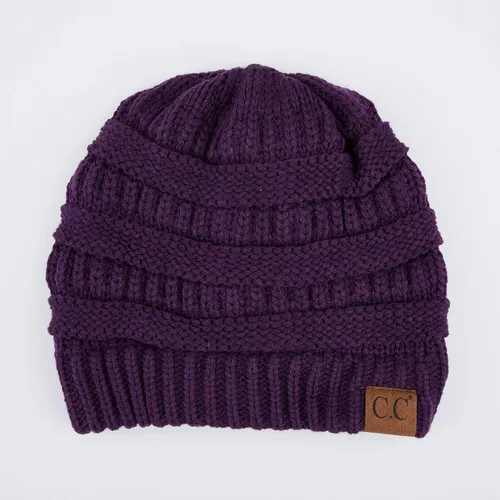 Vista 270 de C.C Trendy Warm Chunky Soft Stretch Cable Knit Beanie