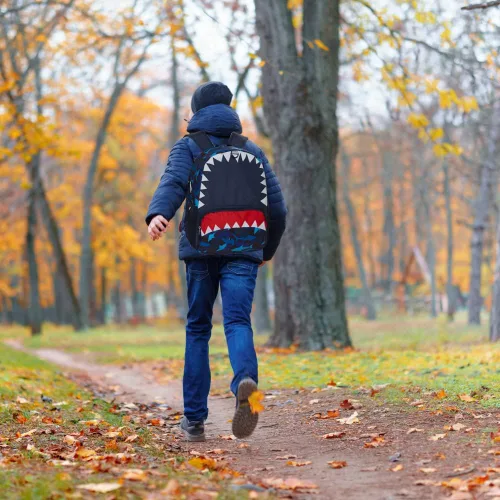 Vista 8 de Mochila con lonchera para niños o niñas, Shark Camo, Portátil