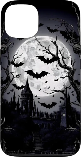 Vista 7 de Goth & Gothic, Bats & Moon, Horror Themed Castle, Dark Emo Case for iPhone 17