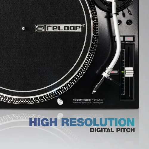 Vista 5 de Reloop RP-7000 MK2 Sistema de tocadiscos profesional de torque superior, Negro