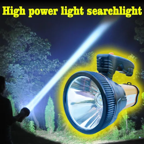 Vista 10 de ODEAR reflector de mano súper brillante, portátil, LED, recargable por USB, multifunción, linterna para exteriores, de disparos largos