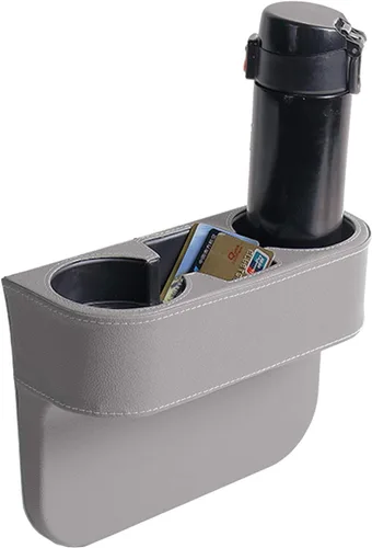 Vista 17 de Portavasos de automóvil, portavasos para asiento delantero automático, cubierta de piel sintética, soporte para bebidas, organizador de relleno