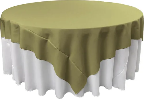 Vista 126 de LA Linen. Mantel cuadrado de popelina de poliéster