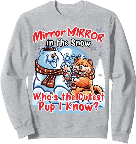 Vista 3 de Chow Chow Dog Christmas Snowman Winter Snow Sweatshirt