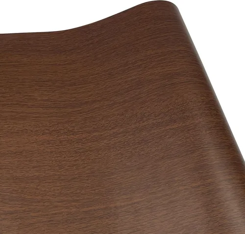 Vista 5 de LovingWay Rollo de papel tapiz de grano de madera marrón de 14.7 pies para estantes de 17.7 x 177 pulgadas, autoadhesivo, para computadora