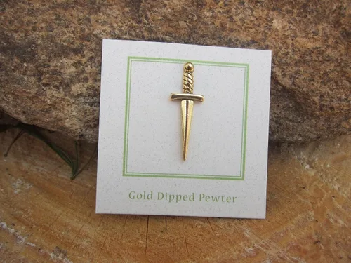 Vista 5 de Jim Clift Design Daga Gold Solapa Pin