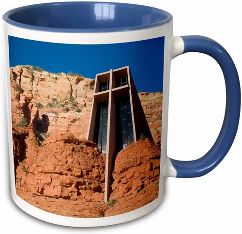 Vista 12 de 3dRose Arizona, Sedona, Chapel of The Holy Cross-Us03 Jwi0214-Jamie and Judy Wild - Taza de dos tonos, 11 onzas, negro/blanco