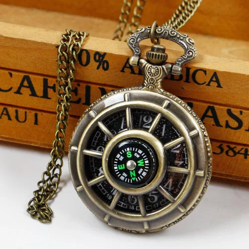 Vista 2 de Reloj de bolsillo para hombre, árabe digital reloj de bolsillo con cadena para hombre
