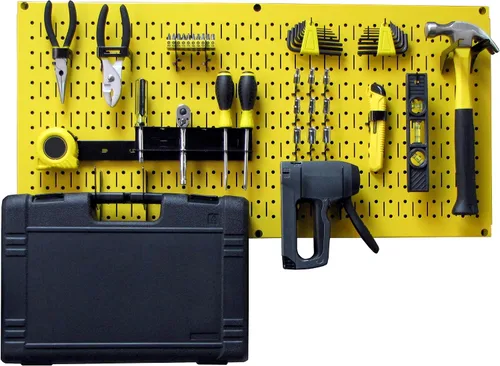 Vista 11 de Wall Control Sistema modular de organizador de herramientas de tablero perforado, unidad de almacenamiento de herramientas de tablero de clavijas