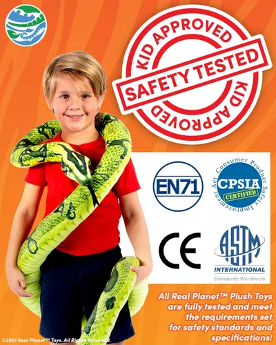 Vista 5 de Real Planet Peluche de Iguana de 30 pulgadas, lagarto realista de iguana verde para niños, más de 2 pies, animales salvajes de peluche, súper suave