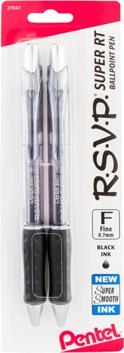 Vista 11 de Pentel RSVP Bolígrafo retráctil súper suave, surtido, paquete de 8 (BX480BP8M)