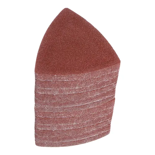 Vista 13 de HARFINGTON 60 piezas de papel de lija triangular de gancho y bucle, 40 granos, almohadillas de lijado de óxido de aluminio de 3-1/8 pulgadas, papel