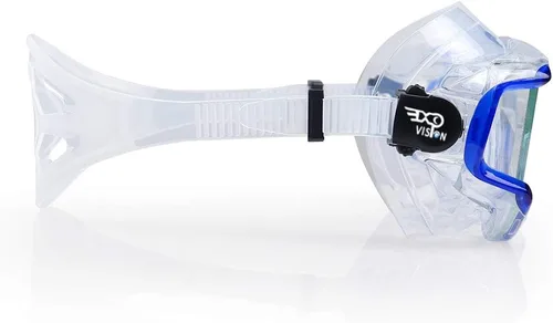 Vista 8 de Máscara de buceo Pano 3 para adultos, máscara de esnórquel de vidrio templado, máscara de natación antivaho sin fugas, gafas de natación con Azul