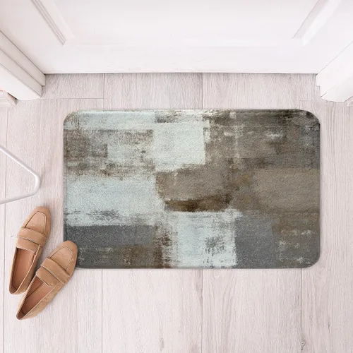 Vista 20 de Erosebridal Alfombra de baño turquesa de 16 x 24 pulgadas, antideslizante, verde azulado y gris, para niñas y adultos, alfombra de puerta