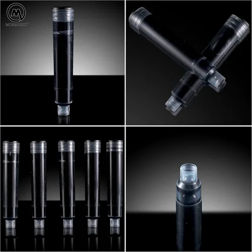 Vista 5 de Cartuchos de tinta negra vívida para plumas estilográficas. Increíble paquete grande de 20 cartuchos cortos de tamaño estándar internacional.
