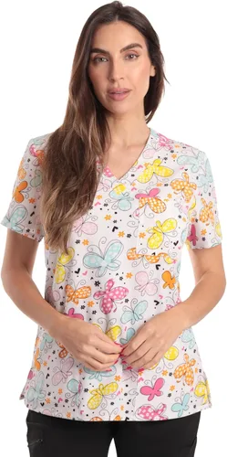 Vista 12 de Just Love - Tops de trabajo festivos para mujer Aqua - Luna y estrellas