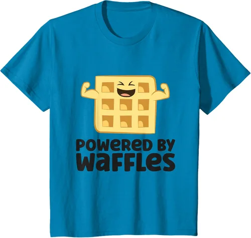 Vista 54 de Camiseta de gofres para el desayuno con diseño de gofres, Blanco, S