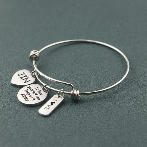 Vista 3 de Bangtan - Pulsera de regalo para niños Kpop Bangtan, pulsera de amor a ti mismo, pulsera de Bangtan para niños, regalo de grupo Kpop para fanáticos