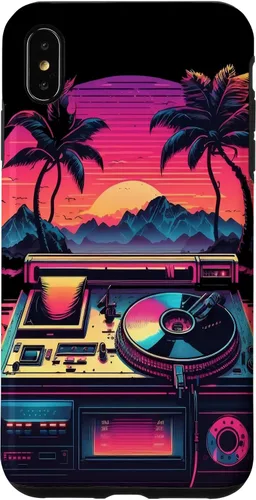 Vista 10 de AV Technician Turntable Audio Sound Record Vinyl Synthwave Case for iPhone 15 Plus