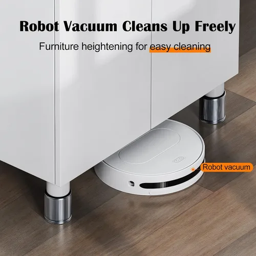 Vista 4 de Elevadores de cama de 3 pulgadas para base ajustable, 4 elevadores de cama de metal resistentes adecuados para cama, sofá, cómoda, mesas, gabinete