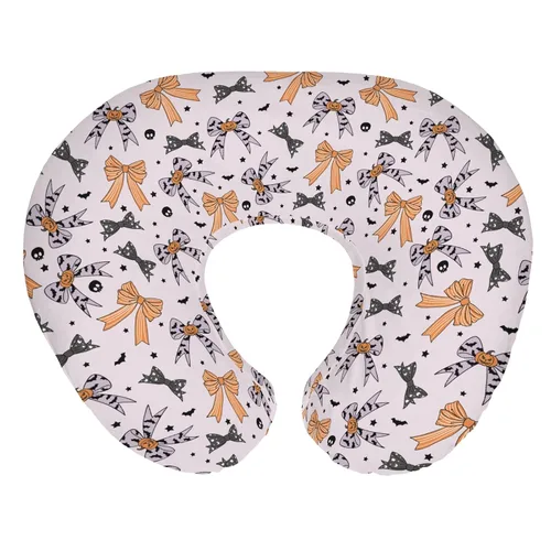 Vista 11 de Fundas de almohada de lactancia con lazos de Navidad para niños y niñas, fundas de almohada de lactancia a cuadros para lactancia materna, cintas