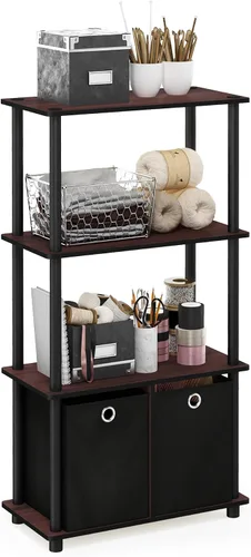 Vista 68 de Furinno Turn-N-Tube Organizador de encimera de cocina, estante organizador de encimera de esquina de 2 niveles, estante esquinero, para cocina