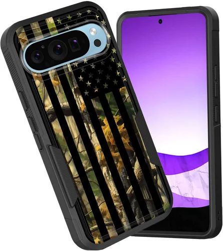 Vista 8 de Funda para Pixel 6A, funda híbrida de doble capa resistente a prueba de golpes de policarbonato duro de silicona suave TPU para Google Pixel 6A