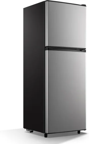 Vista 10 de WANAI - Refrigerador compacto de 3.5 pies cúbicos, diseño de 2 puertas, termostato ajustable, estantes ajustables y extraíbles, adecuado