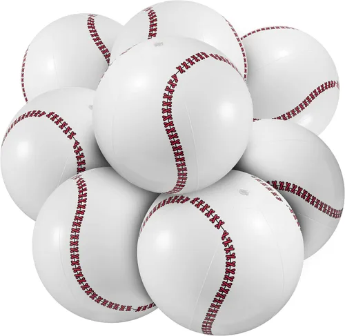 Vista 9 de Bedwina Pelotas inflables de béisbol (paquete de 12) de 16 pulgadas, pelotas de playa de béisbol para decoraciones de fiestas temáticas y decoración