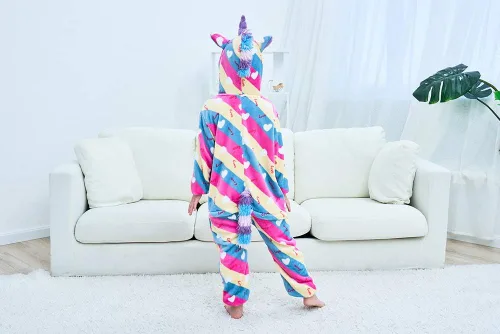Vista 55 de Pijama de unicornio unisex para niños, enteritos para disfraz, Halloween