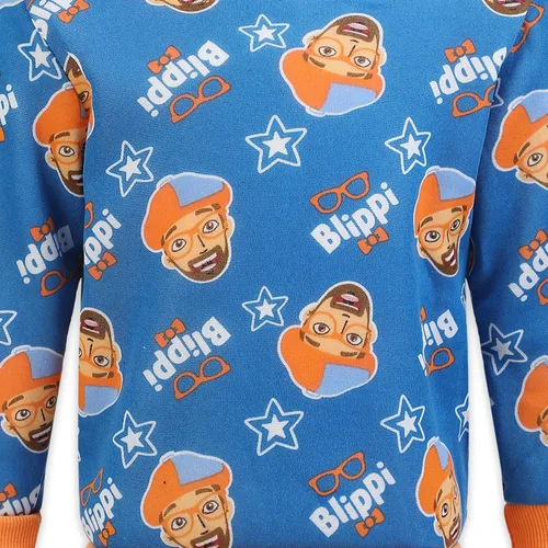 Vista 3 de Blippi Conjunto de camisa y pantalones de manga larga para niños pequeños y niños pequeños