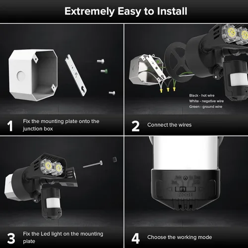 Vista 7 de SANSI - Luz LED de seguridad con sensor de movimiento