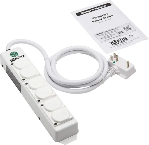 Vista 9 de Tripp Lite Safe-IT - Regleta de alimentación de 6 tomas de corriente de grado médico para el cuidado del paciente, cable de 6 pies, certificado UL