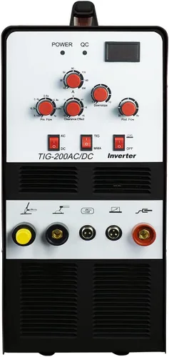 Vista 2 de LOTOS TIG200ACDC 200A AC/DC Soldador de aluminio Tig con soldador de arco DC Stick, inversor de onda cuadrada con pedal y regulador de argón