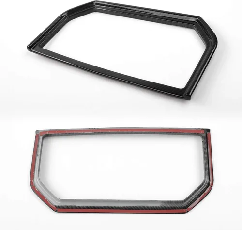 Vista 2 de Voodonala Para F150 ABS Fibra de Carbono Trasero Portavasos Trim Marco para Ford F150 2016-2019, 1 unidad