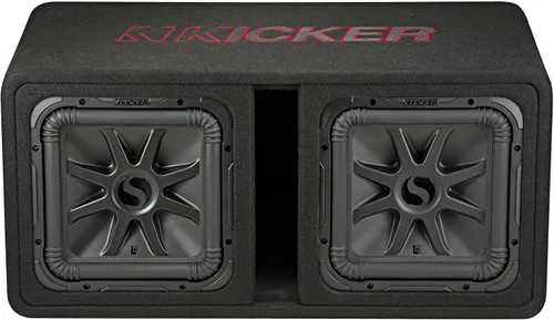 Vista 2 de KICKER 45DL7R122 L7R 12" Subwoofers duales+paquete de subcaja ventilada con amplificador mono Rockville+kit de amplificador (3 artículos)