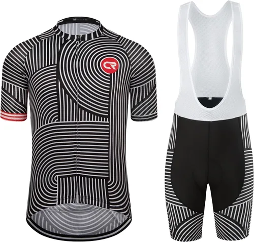 Vista 59 de Coconut Ropamo CR - Conjunto de camiseta de ciclismo para hombre, con cremallera y bolsillo con pantalones cortos con acolchado 4D