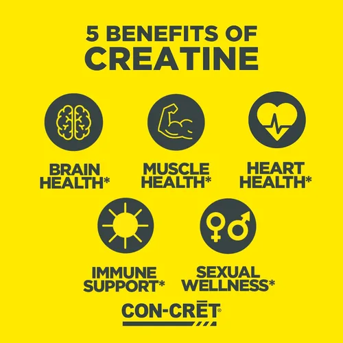 Vista 4 de CON-CRET Creatina HCl + recuperación muscular con Alpha-GEE®, apoya la recuperación muscular, reduce el dolor, restaura la salud muscular, 90