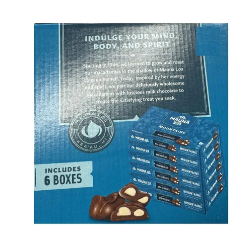 Vista 5 de Mauna Loa Mountain - Nueces de macadamia cubiertas de chocolate en chocolate con leche (6 cajas envueltas individualmente en estuche de transporte)