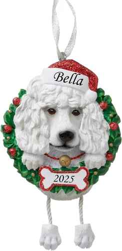 Vista 19 de Adorno personalizado para 2025, raza pura de perro Beagle, adorno para árbol de Navidad, decoración profesional personalizada, regalo para cachorro