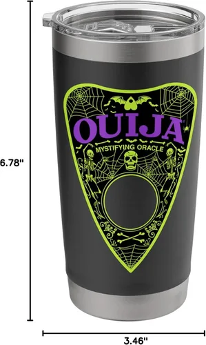 Vista 8 de Ouija Vaso aislado de acero inoxidable Planchette de Halloween