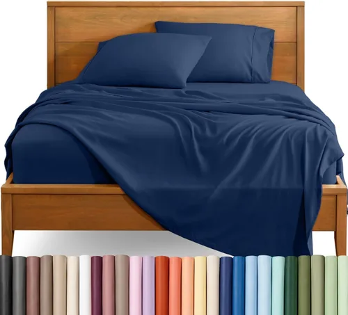 Vista 22 de Bare Home Juego de Sábanas Twin - Sábanas de Cama de Microfibra Ultra-Suave 1800 - Doble Cepillado - Bolsillos Profundos - Ajuste Fácil - Extra