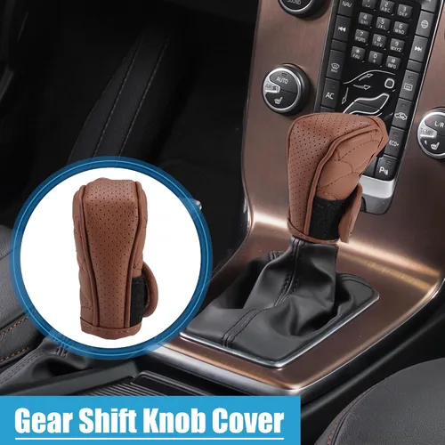 Vista 2 de Funda para pomo de palanca de cambios de automóvil con diseño transpirable, cubierta universal para palanca de cambios interior del vehículo