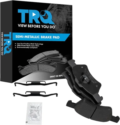 Vista 28 de TRQ Pastillas de freno delanteras semi metálicas compatibles con Ford Expedition 2018-2021 F-150 2018-2020 Lincoln Navigator 2018-2022